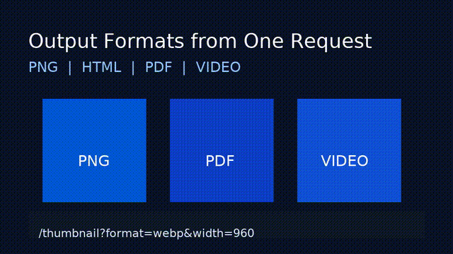 Output formats demo gif